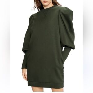 Ted Baker Green Imogene Long Sleeve Sweatshirt Sweater Dress sz 4